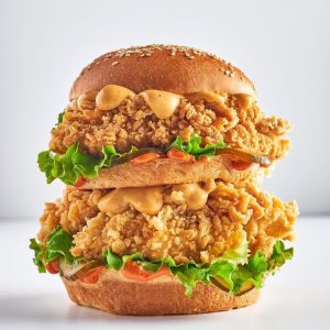 Burger gà giòn