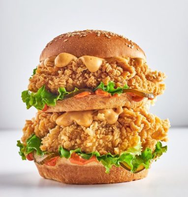 Burger gà giòn