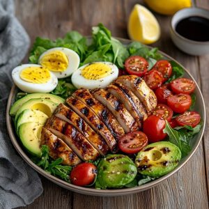 Salad ức gà áp chảo